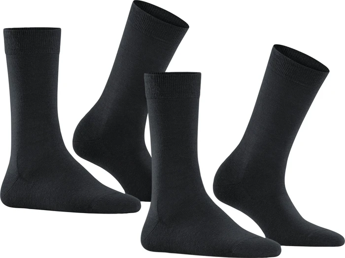 Falke Softmerino Socken anthra.mel, 2 Paare (Damen)