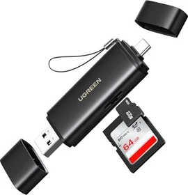 Ugreen CM803 Card Reader, USB-A/USB-C 3.0 [Stecker] (65024)