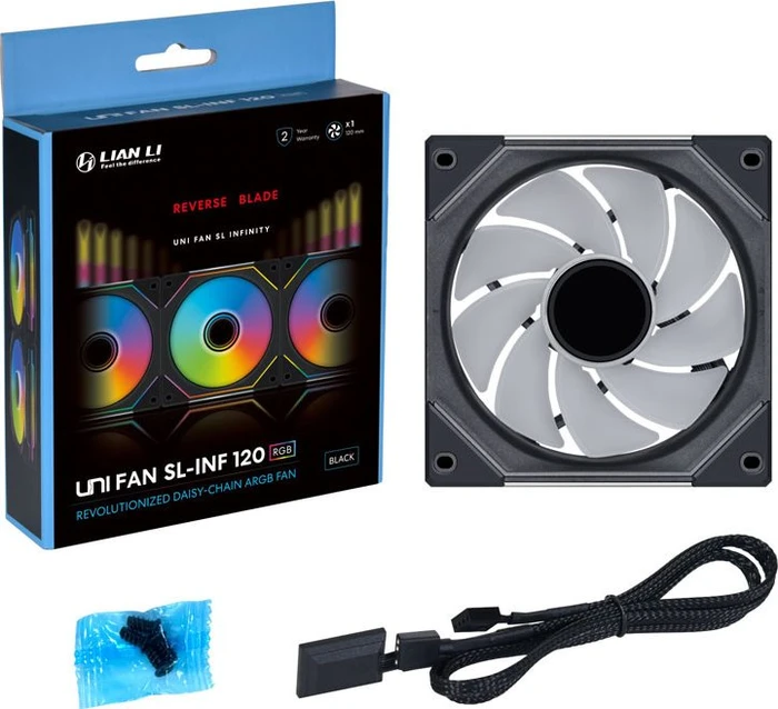 Lian Li Uni Fan SL-Infinity SL-INF120 ARGB Reverse Blade, schwarz, 120mm