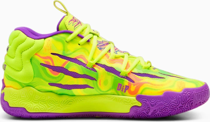 Puma MB.03 Spark safety yellow/purple glimmer