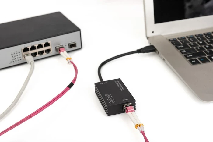 Digitus USB zu LWL Adapter LAN-Adapter, SFP, USB-A 3.0 [Stecker]