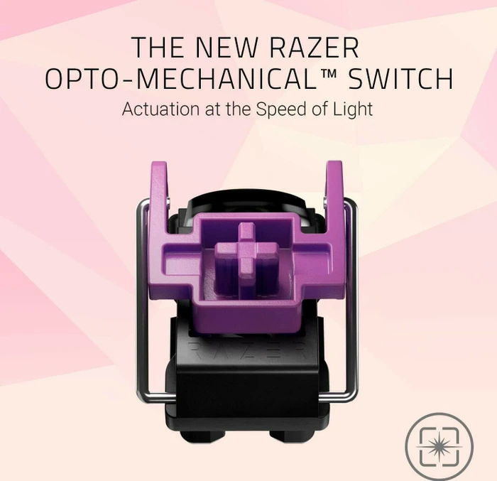 Razer Huntsman Quartz Pink, Razer Clicky Optical PURPLE, USB, US