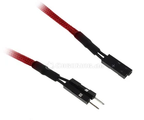 BitFenix Alchemy interne 2-Pin I/O-Verlängerung 30cm, sleeved, rot