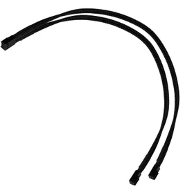 Nanoxia 3-Pin auf 2-Pin Adapter, sleeved, 30cm, schwarz