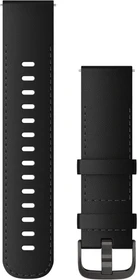 Garmin Schnellwechsel Ersatzarmband 22mm Leder black/brushed slate