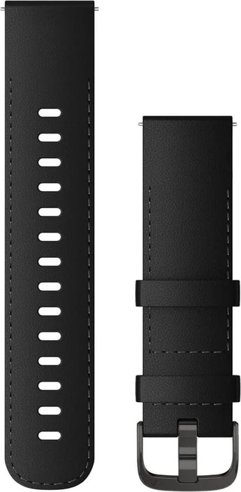 Garmin Schnellwechsel Ersatzarmband 22mm Leder black/brushed slate
