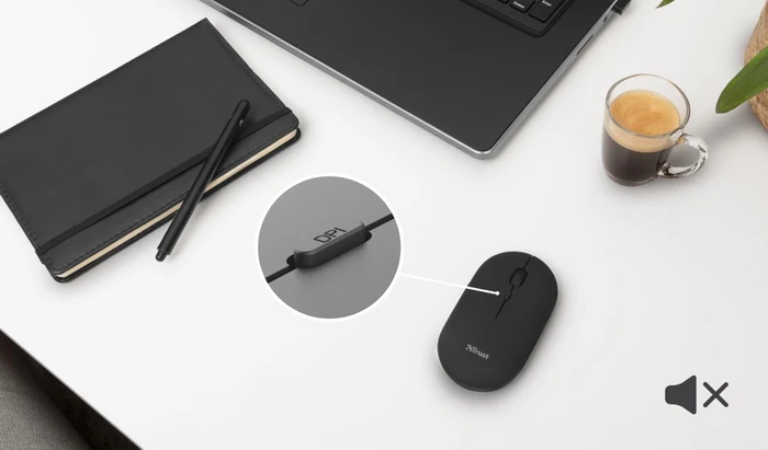 Trust Puck Wireless Mouse schwarz, USB/Bluetooth