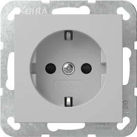 Gira System 55 SCHUKO-Steckdose, grau matt