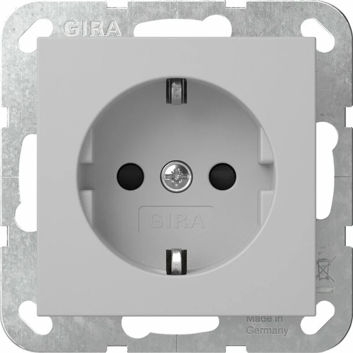 Gira System 55 SCHUKO-Steckdose, grau matt