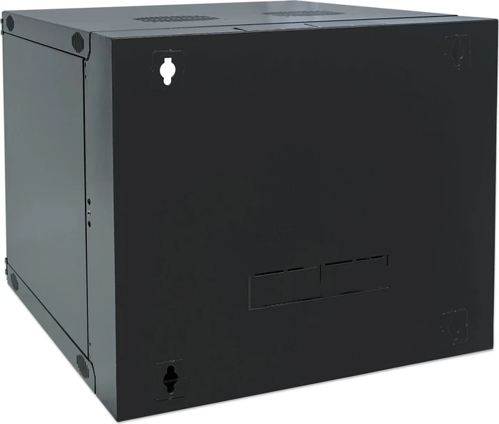 Intellinet Wandschrank 9HE, mit Schwenkrahmen, Sicherheitsglastür, schwarz, 450mm tief