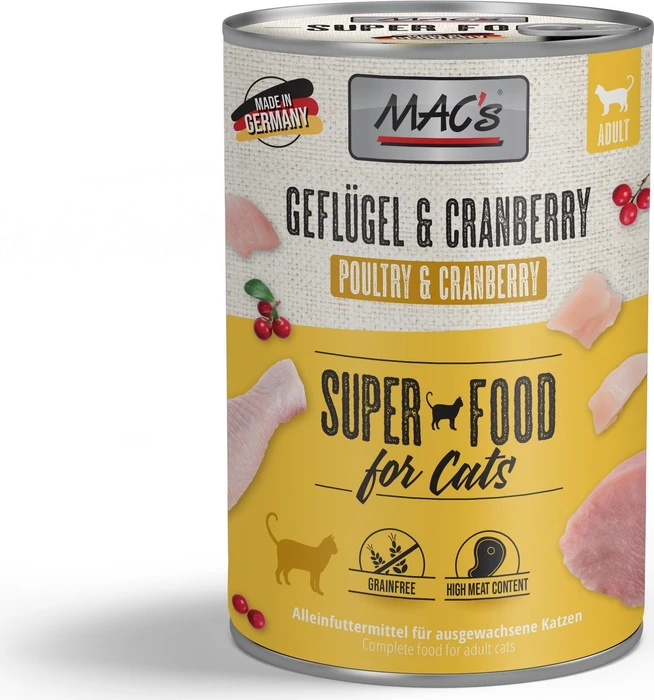 MAC's Cat Geflügel und Cranberry Adult, 2.40kg (6x 400g)
