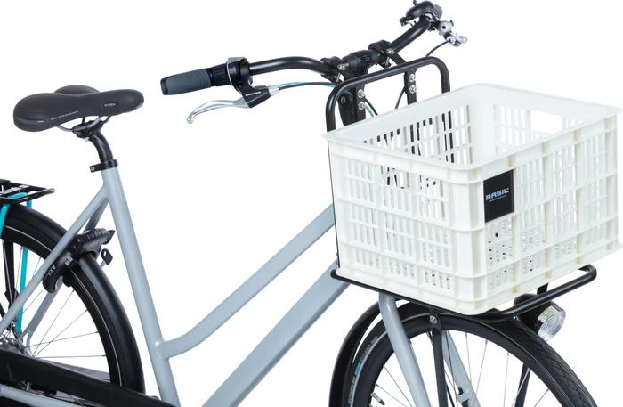 Basil Crate M Fahrradkorb bright white
