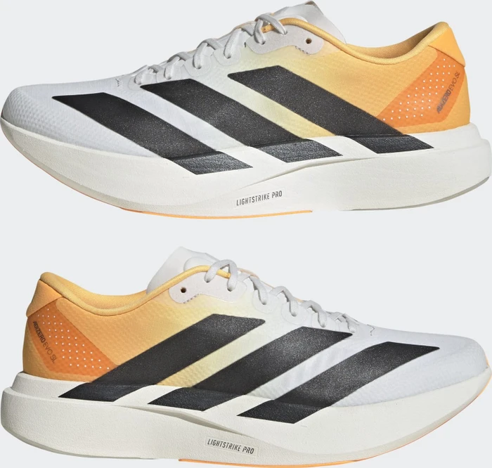 adidas Adizero Evo SL crystal white/lucid tangerine/iron metallic (Herren)