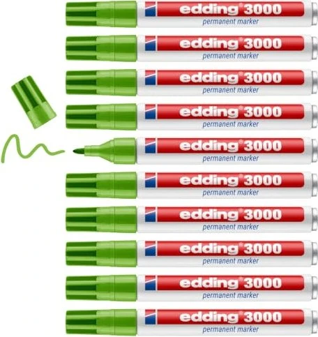 edding 3000 Permanentmarker hellgrün, 10er-Pack