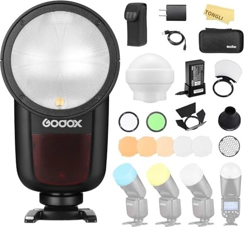 Godox V1C für Canon mit AK-R1 Zubehör-Set