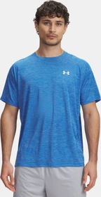 Under Armour Tech Textured Funktionsshirt kurzarm blue atlantis/white (Herren)