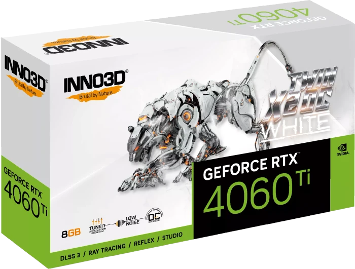 INNO3D GeForce RTX 4060 Ti Twin X2 OC White, 8GB GDDR6, HDMI, 3x DP