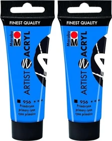 Marabu Artist Acryl Acrylfarbe, primärcyan, 22ml