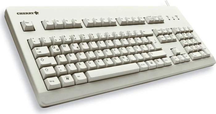 Cherry G80-3000 hellgrau, MX BLUE, PS/2 & USB, DE
