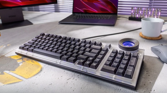 Lenovo Yoga Creative Keyboard, AngryMiao Edition, LEDs RGB, hot-swap, Light Sakura Silent, USB, US