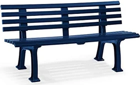 Blome Sylt Gartenbank 3-Sitzer stahlblau