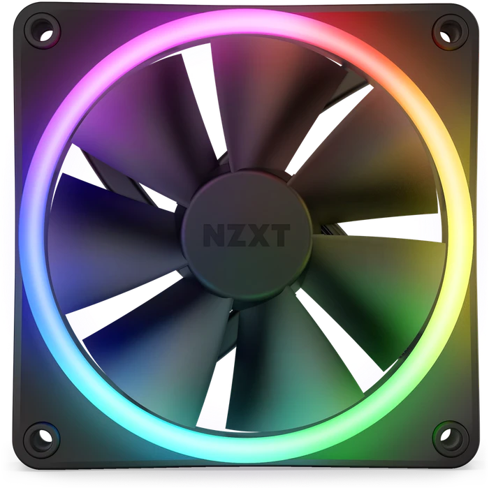 NZXT F Series F120 RGB DUO, Matte Black, schwarz, LED-Steuerung, 120mm, 3er-Pack