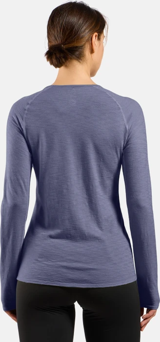 Odlo X-Alp Performance Wool 115 Laufshirt langarm skipper blue melange (Damen)