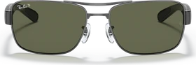 Ray-Ban RB3522 64mm gunmetal/polarized green