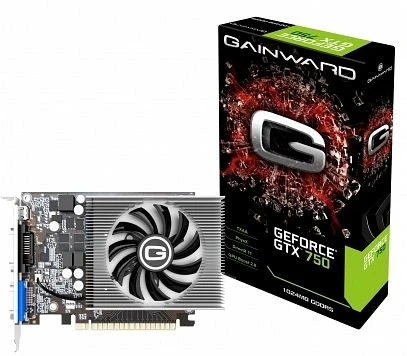 Gainward GeForce GTX 750 [Single-Slot], 1GB GDDR5, VGA, DVI, Mini HDMI