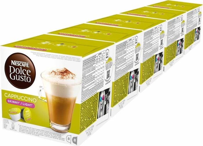 Nestlé Nescafe Dolce Gusto Cappuccino Light Kaffeekapseln, 40 Stück (5x 8 Stück)