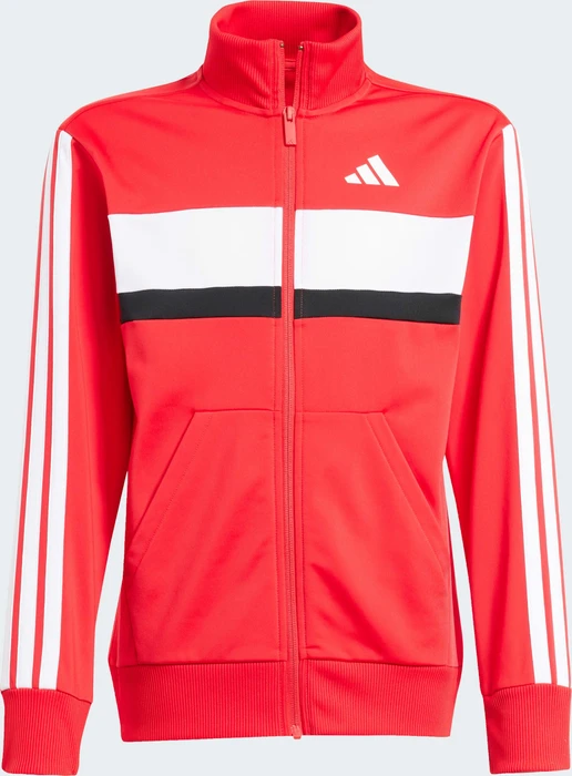 adidas Seasonal Essentials Tiberio 3-Streifen Tricot Trainingsanzug pure ruby/white (Junior)