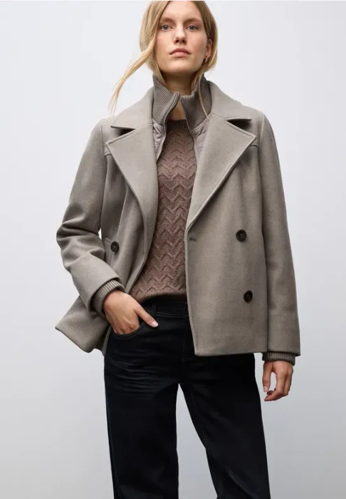 Street One Caban mit Inlay Jacke sandy mocca melange (Damen)