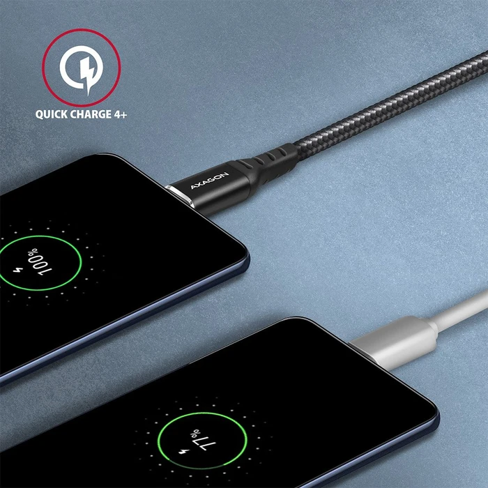 Axagon USB-C Kabel, HQ, USB 2.0, 480Mb/s, 60W PD, USB-C [Stecker] auf USB-C [Stecker], 2m