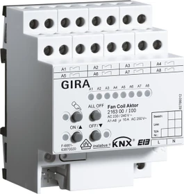 Gira KNX Schaltaktor für Fan Coil Units/Gebläsekonvektoren, 10A, Schaltaktor (2163 00)