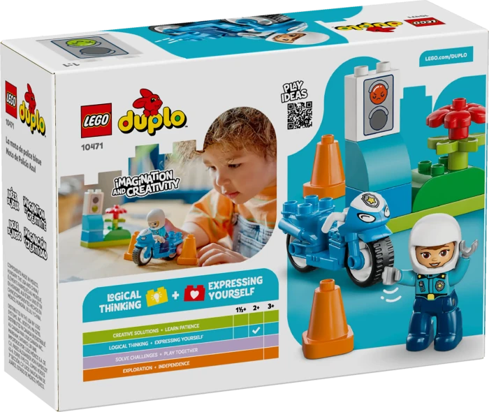 LEGO DUPLO - Blaues Polizeimotorrad