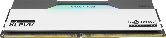 Klevv Cras V RGB ROG Certified weiß/schwarz UDIMM 32GB Kit, DDR5-6200, CL32-38-38-78