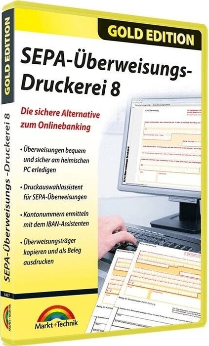 Markt+Technik SEPA Überweisungs-Druckerei 8 (deutsch) (PC)