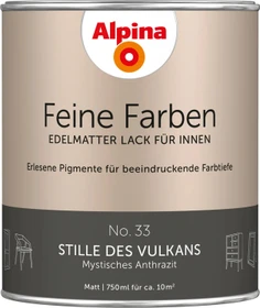 Alpina Farben Feine Farben Lack No. 33 Stille des Vulkans innen anthrazit edelmatt, 750ml