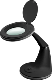 Wentronic Goobay LED-Stand-Lupenleuchte, 6W, 1.75x, 3 Dioptrien schwarz