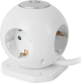 Entac Power Ball, 3-fach, 2x USB-A, 1.5m, weiß