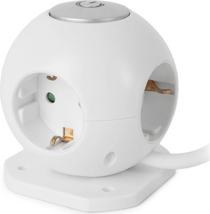 1.50m Entac Steckdosenleiste Weiß 3 (ESC1.5G3-USB-GLOBE) Image