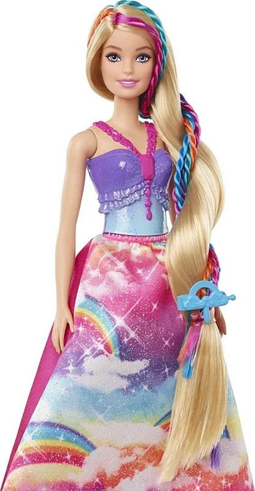 Mattel Barbie - Dreamtopia Prinzessin Puppe inkl. Regenbogen-Haar-Set