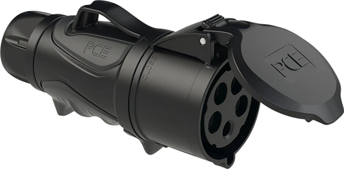 PCE CEE-Kupplung 16A 5p 6h IP54 schwarz GRIP