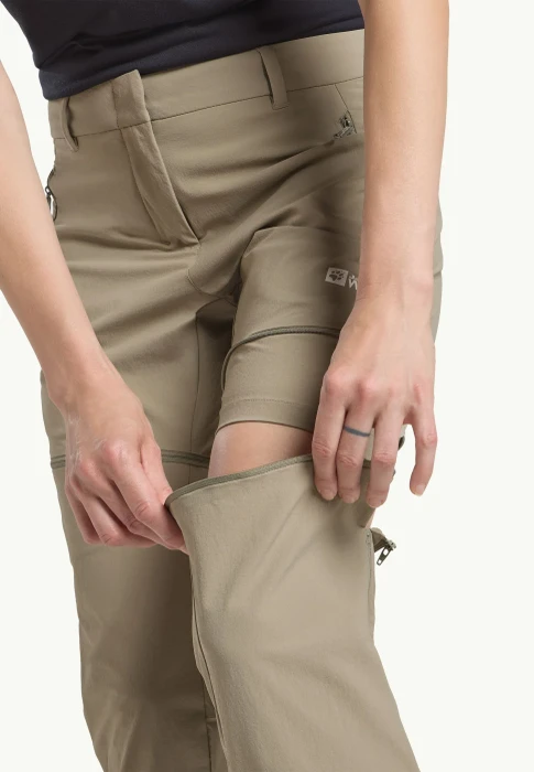 Jack Wolfskin Hikeout Zip Away Zip-Off Hose lang stone (Damen)