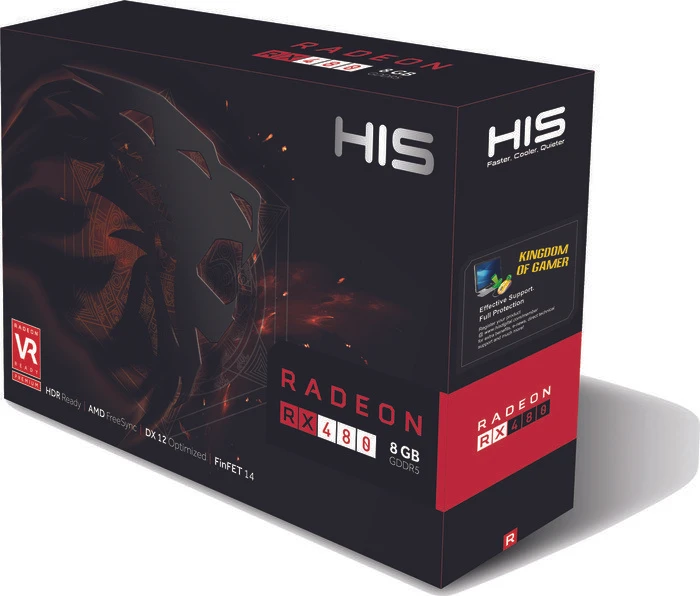 HIS Radeon RX 480, 8GB GDDR5, HDMI, 3x DP
