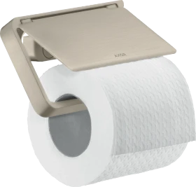 Hansgrohe AXOR Universal Softsquare Toilettenpapierhalter mit Deckel brushed nickel