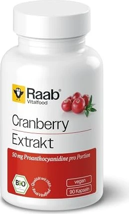Raab Vitalfood Bio Cranberry Forte Kapseln, 90 Stück