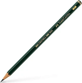 Faber-Castell Castell 9000 Bleistift F graphit, grün, 12er-Pack
