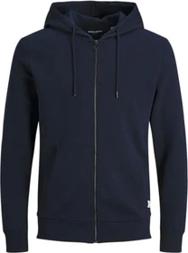 Jack & Jones Einfarbig Zip Hoodie navy blazer (Herren)
