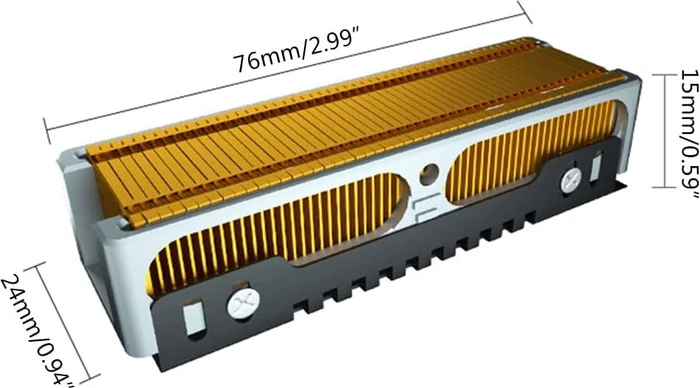 M.2 2280 Alu, doppelseitige Kühler für SSDs, Vollkupfer-Kühlkörper, grau (verschiedene Markenbezeichnungen)